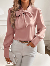 Modern Muse Bow Detail Satin Feel Blouse
